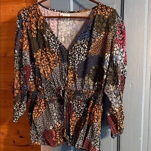 Maurices Multicolor Floral Blouse